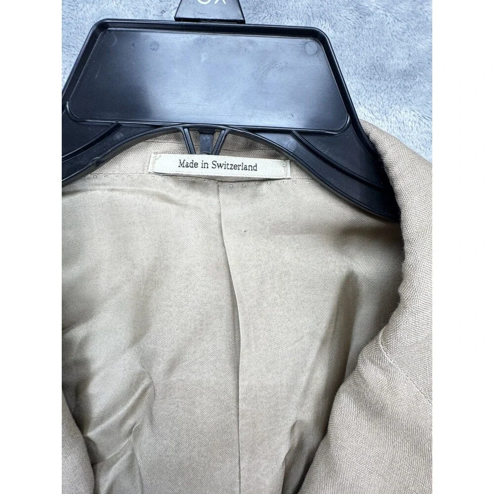 Ermenegildo Zegna Mens 62R Linen Sport Coat Tan Su Misura 1143R0